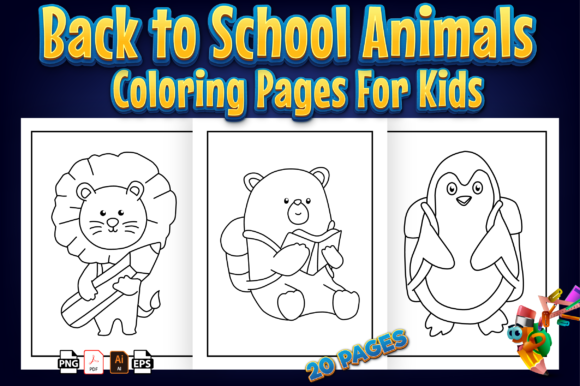 Back to School Animals Coloring Pages