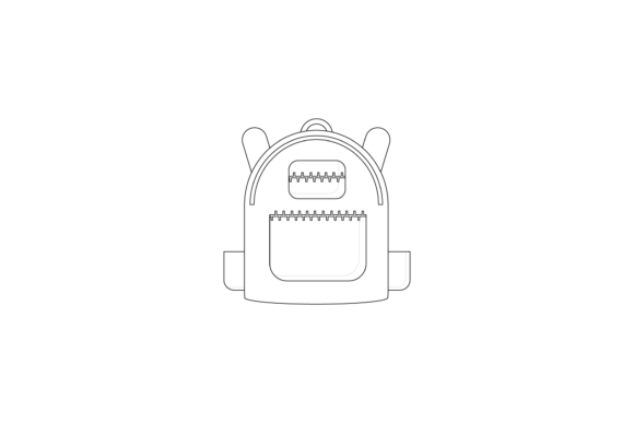 Back to School Backpack Outline