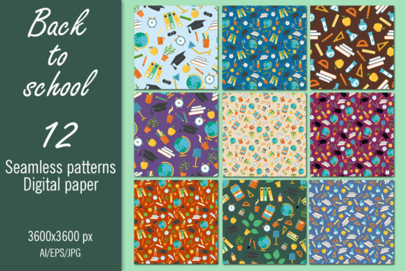 Back to School - Digital Paper: A Creative Resource for Designers and Crafters