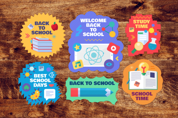 Back to School Flat Stickers Set: A Versatile Tool for Creative Projects and Everyday School Celebrations