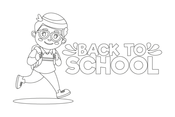 Back to School Male Student Outline: A Versatile Design Asset