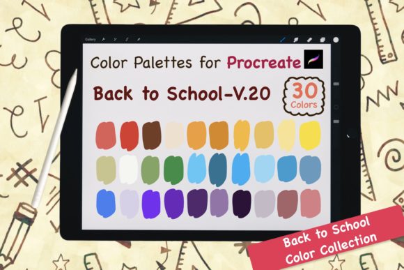 Back to School Procreate Color Palettes V20