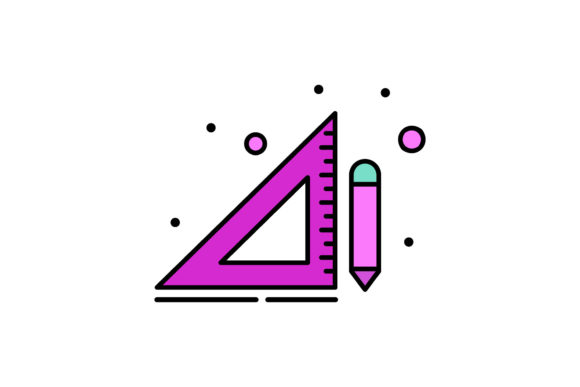 Back to School Triangle Ruler and Pencil: Essential Tools for Creative and Academic Projects