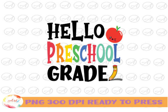 Hello Preschool Grade: Back to School Design Asset