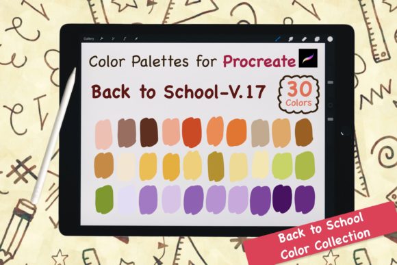 Procreate Color Palette-BackToSchool V17: A Creative Tool for Digital Artists