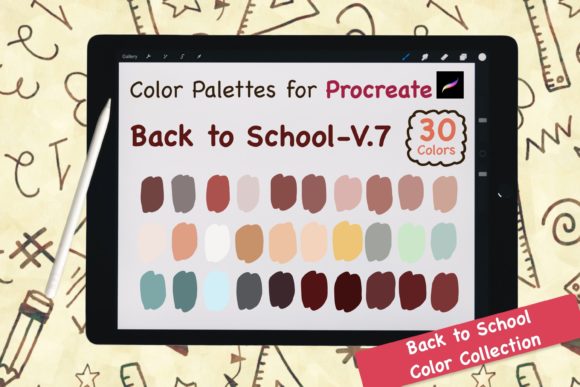 Procreate Color Palettes-BackToSchool V7: A Must-Have for Digital Artists